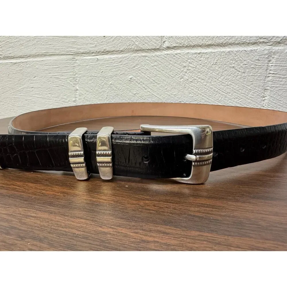 Estate Vintage Genuine Italian leather belt size 40 calfskin